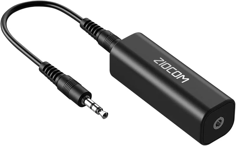 ZIOCOM Ground Loop Noise Isolator för bilstereo och stereoanläggning med 3, 5 mm Aux-ljudkabel, svart — Hörlurar och ljud