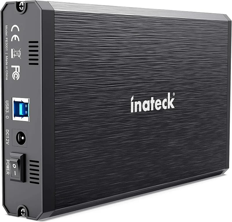 Inateck Externt hårddiskhölje 3, 5" USB 3.0 extern hårddisk, SSD aluminiumhölje för 3.5, 2.5 SATA-hårddisk — Hårvård