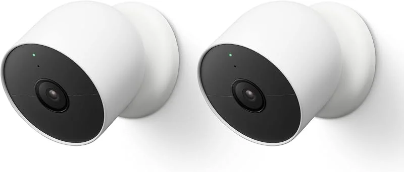 Google Nest CAM (2-pack) - Smart säkerhetskamera för inomhus- och utomhusbruk, vit — Smarta hem