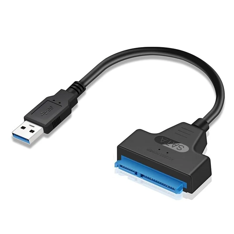 SATA till USB-adapter USB 3.0 till 2, 5 tum SATA-portomvandlare extern SATA III till USB-adapter och kabel för 2, 5-tums SSD, HDD-hårddisk — Datortillbehör