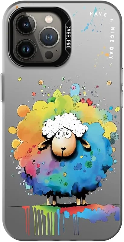 YUXING Skal för OnePlus 15 med blommönster, djur, graffiti, konst, svart bakskal, tunt och stöttåligt, stötsäkert skyddsskal, får — Mobil och surfplatta