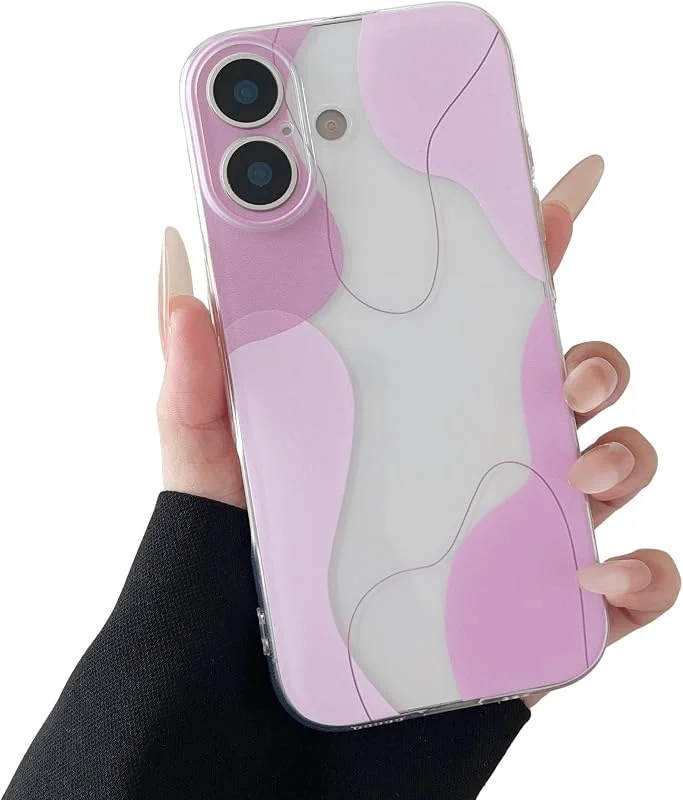 DEFBSC Fodral för iPhone 17 estetisk design mjuk TPU, rosa — Mobil och surfplatta