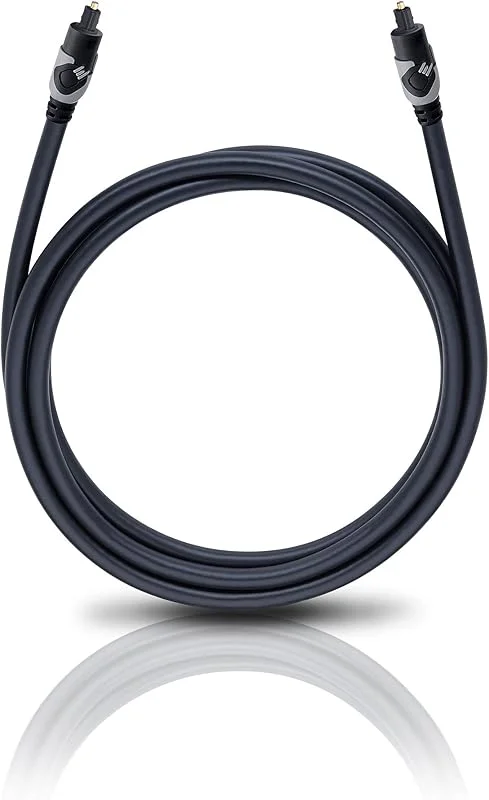 Oehlbach Easy Connect Opto 150 – Optisk digital kabel med Toslinkkontakt – Lämplig för soundbar, Blu-Ray-spelare och PS4-1, 5 m – svart, grå — TV och streaming