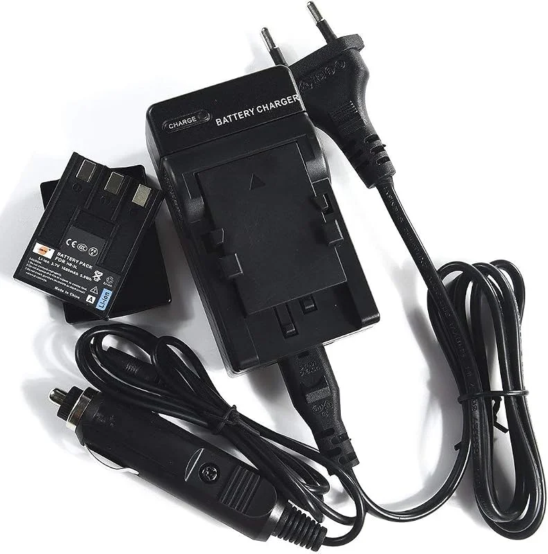 DSTE 2-pack NB-3L batteri och reseladdare kompatibel för Canon PowerShot SD10 SD100 SD110 SD20 SD500 SD550 — Laddning och kablar
