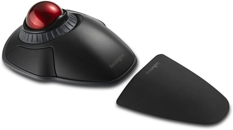 Kensington Orbit trådlös styrkula med rullningsring, professionell datormus med Bluetooth, (2, 4 GHz trådlös), optisk spårning och AES-krypteringssäkerhet, vänster- eller högerhänt – svart (K70992WW) — Datortillbehör