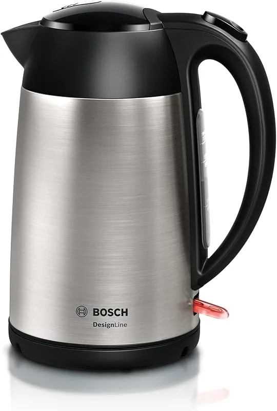 Bosch DesignLine TWK3P420 Vattenkokare, Svart, Silver, 1, 7 L — Kök & Hushåll