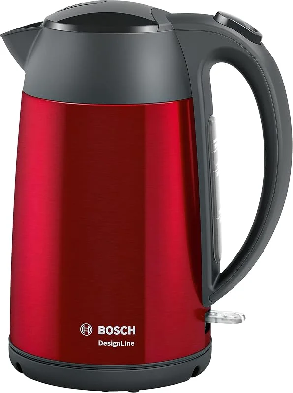 Bosch DesignLine TWK3P424 Vattenkokare, Röd, Svart, 1, 7 L — Kök & Hushåll