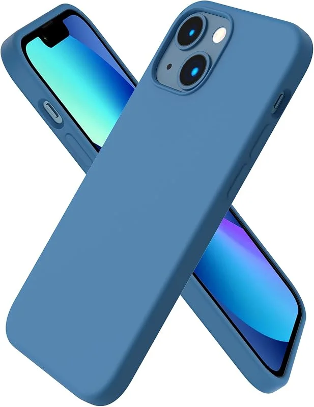 ORNARTO Fodral för iPhone 13 Mini silikon blå — Mobil och surfplatta