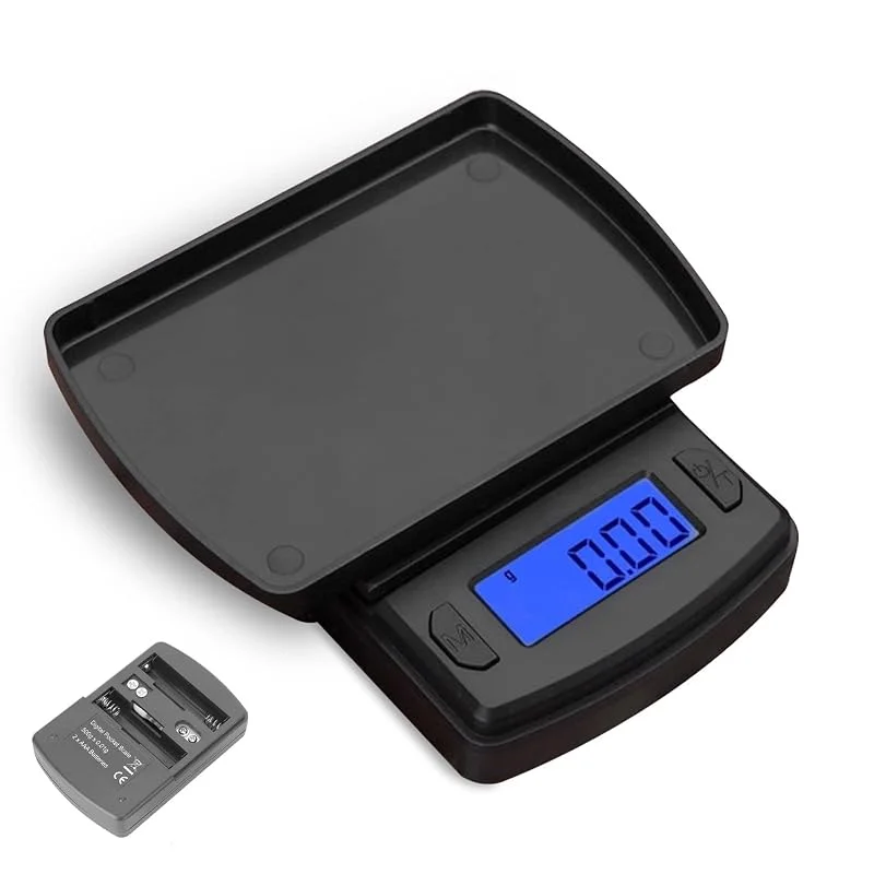 Digital fickvåg 500 g, 0, 01 g bärbar mini milligram-våg för smycken kök matvikt — Kök & Hushåll