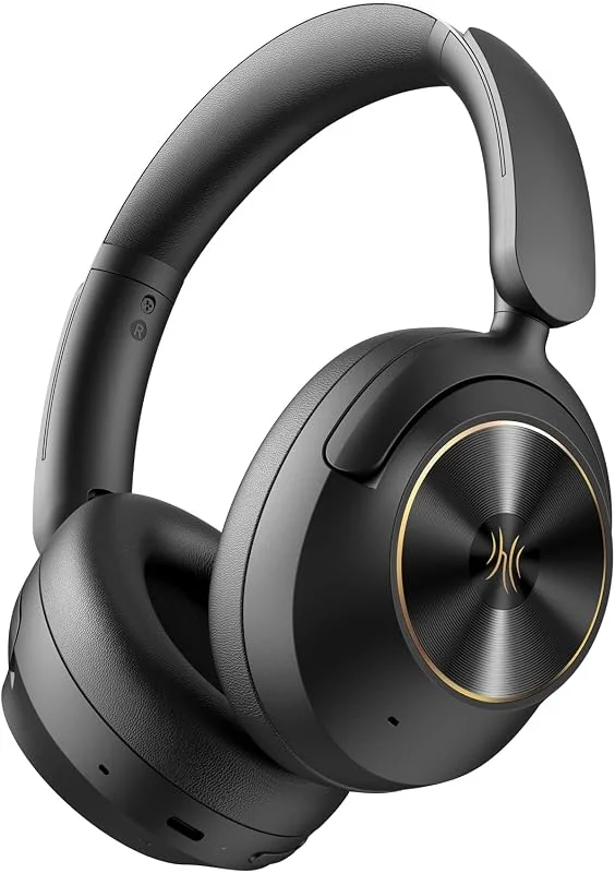 OneOdio Focus A6 Hybrid Active Noise Cancelling-hörlurar – 75h speltid, LDAC Hi-Res Sound, Bluetooth 6.0, appkontroll, dubbel mikrofon för tydliga samtal, trådlösa over-Ear-hörlurar för resor — Hörlurar och ljud