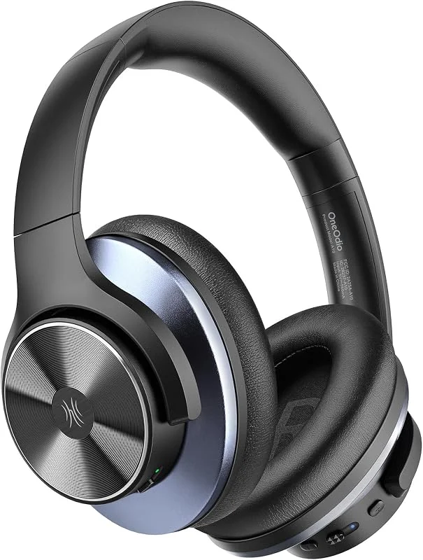 OneOdio A10 Bluetooth-hörlurar över örat med hybrid aktiv brusreducering [Upp till 62 timmar] trådlösa hörlurar i Hi-Res ljud, djup bas, mikrofon för resor, hem, kontor (svart) — Hörlurar och ljud
