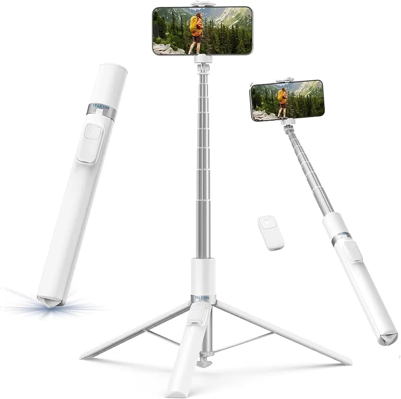 TELESIN 180 cm selfie stick stativ med magnetisk Bluetooth-fjärrkontroll — Mobil och surfplatta