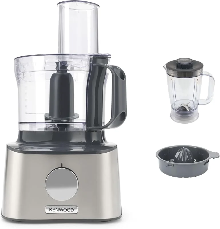Kenwood Multipro Compact FDM301 - Matberedare och mixer med 8 tillbehör, Blad i Rostfritt Stål, Effekt 800W, Kapacitet 2, 1 Liter, 2 Hastigheter, Svart, Silver — Kök & Hushåll