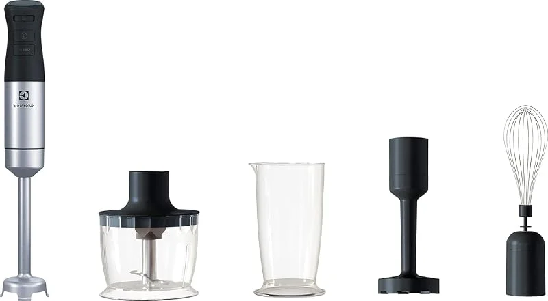 Electrolux E5HB2-8SS Create 5 Stavmixer, Med tillbehör, Av rostfritt stål, Bekvämt handtag, Turbofunktion och TruFlow-Teknologi, 1000 W — Kök & Hushåll