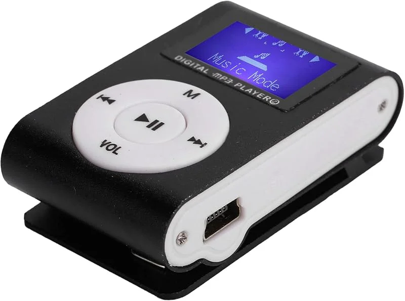 Minimusikspelare MP3, Bärbar LCD-skärm Sport MP3-spelare, 32GB Minneskortstöd (ingår Ej), För Fitness Löpning Affärsresa Språkinlärning(svart) — Portabel digital och ljud