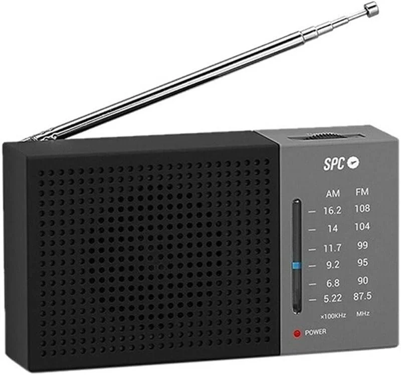 SPC Jetty Lite - bärbar radio, kompakt, stor analog urtavla, AM, FM-radio, elegant stil, storformat högtalare — Portabel digital och ljud