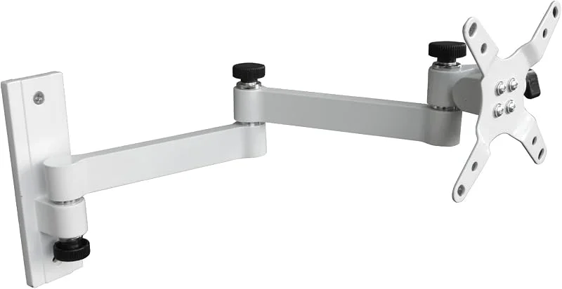 TV-väggfäste med vridbar montering och lutningsfunktion för de flesta 13-32-tums LED, LCD, OLED VESA 75 x 75-100 x 100 mm, upp till 12 kg väggfäste vit L52W — TV och streaming