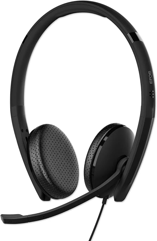 EPOS SENNHEISER C10 USB-headset med mikrofon, trådbundna hörlurar med enkel och flexibel USB C-anslutning BrainAdapt-teknik — Hörlurar och ljud
