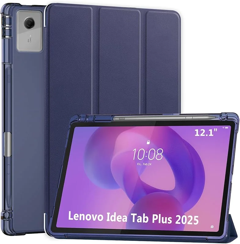 ProCase fodral Lenovo Idea Tab Plus 12, 1 tum 2025, smalt lätt skydd trippelfällbart stativ intelligent skyddsfodral med sömn, väckningsfunktion — Mobil och surfplatta