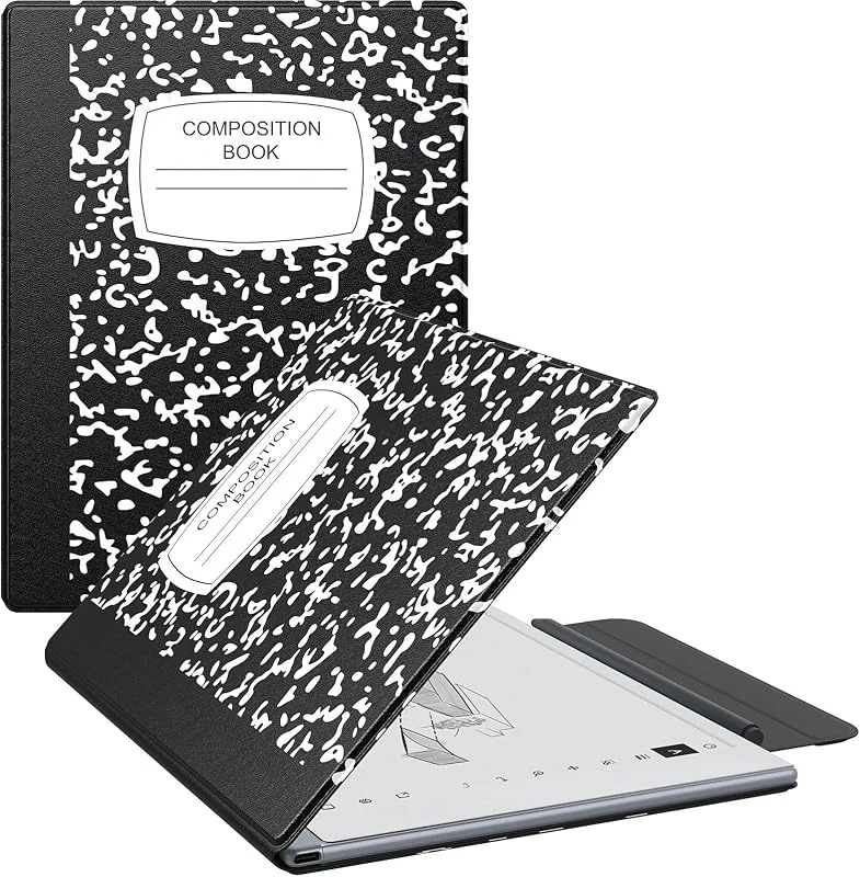 MoKo Case for Remarkable 2 Tablet Case, Lightweight Ultra-Thin Magnetic Case with Wide Pen Protective Clasp, Smart Tablet Cover Folio for Remarkable Tablet 2 10.3" 2020 Release, Black Notebook — Mobil och surfplatta