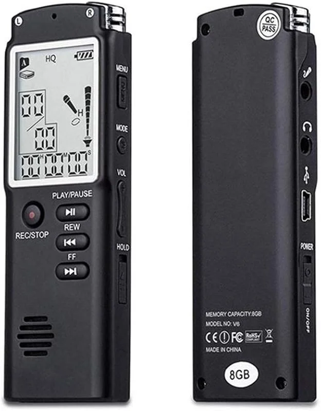 Digital röstinspelningspenna, 8 GB, 16 GB röst USB-inspelare professionell 96 timmars diktafon digital ljud röstinspelare, MP3-spelare för möten, klassintervjuer, 16 GB — Portabel digital och ljud