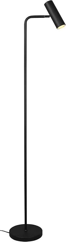 Trio Leuchten Golvlampa Marley 412400132, metall svart matt, exklusiv glödlampa 1 x GU10 — Smart belysning