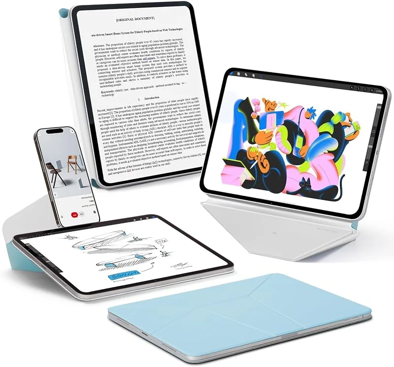 MOFT Dynamic Folio för 11 tum iPad Air (M2, M3, 4., 5. Gen 2024, 2025, 2020, 2022), smalt magnetiskt fodral för surfplatta med stativ och över 20 betraktningsvinklar, automatisk väckning, sömnfunktion — Mobil och surfplatta