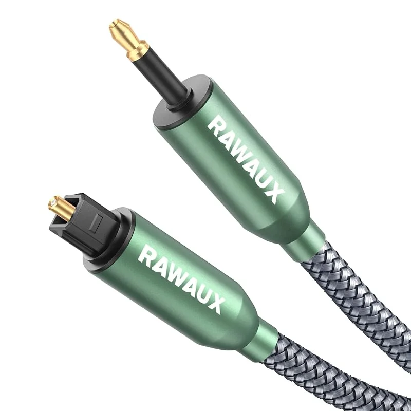 Optisk kabel 3 m optisk digital audio toslink till mini Toslink SPDIF kabel 24K guldpläterad kontakt digital optisk ljudkabel adapter för TV, DVD, HiFi-system — TV och streaming