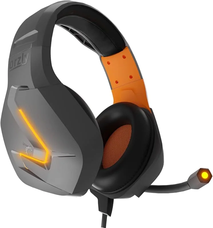 Orzly Hornet RXH-20 Vesuvius Edition Spelheadset för PC och spelkonsolerna PS5, PS4, Xbox Series X, S, Xbox One, Nintendo Switch och Google Stadia, stereoljud med brusreducerande mikrofon — Hörlurar och ljud