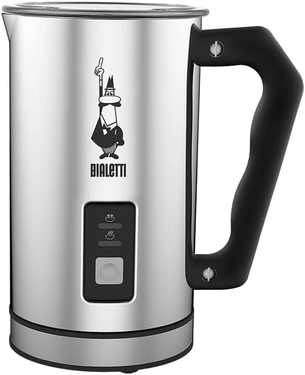 Bialetti 20004430 Mjölkskummare, Silver, Svart, 16 x 12.5 x 19 cm — Kök & Hushåll