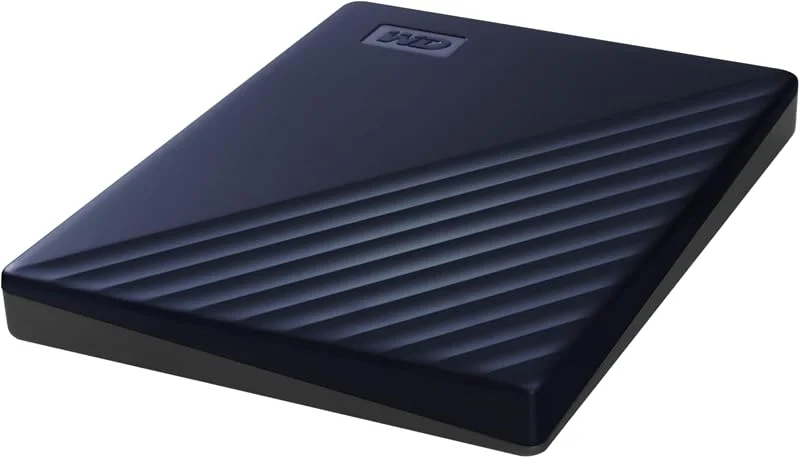 WD My Passport för Mac 2TB, bärbar extern hårddisk, USB 3.2 Gen 1, USB 3.0, lösenordsskydd, programvara för säkerhetskopiering, formaterad för macOS, Midnattsblå — Hårvård