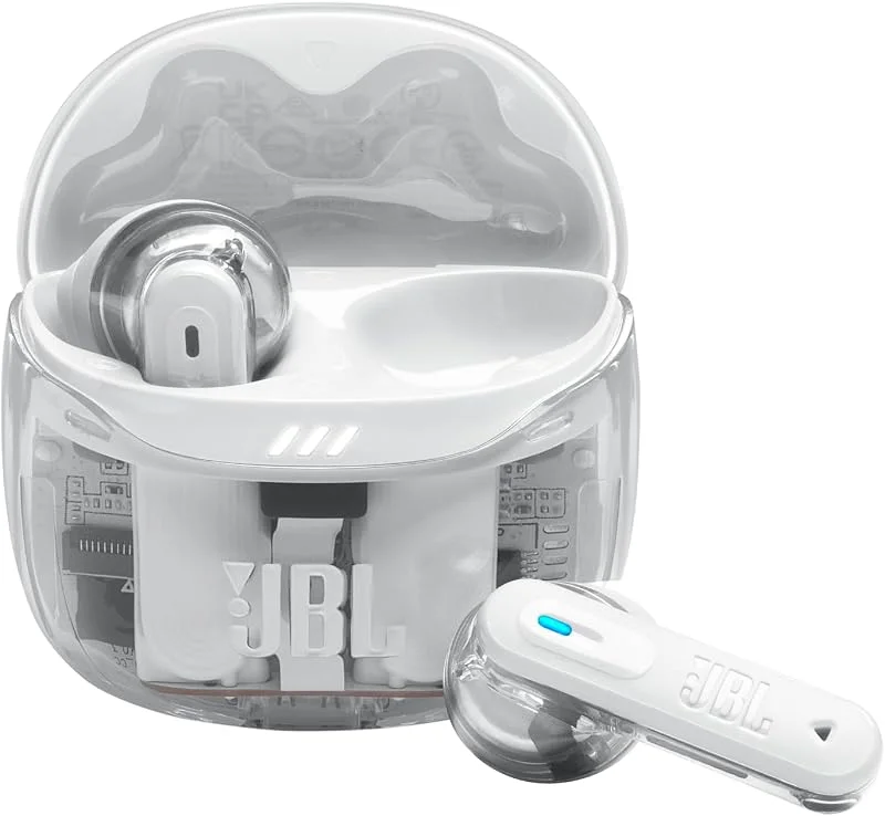 JBL Tune Flex Ghost 2, Trådlösa Bluetooth In-Ear-Hörlurar, White Ghost — Hörlurar och ljud