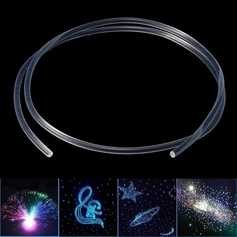 EgBert 1 m sidoglöd optisk fiber billampa optisk kabel takbelysning dekor 1, 5-5 mm - 4 mm — TV och streaming
