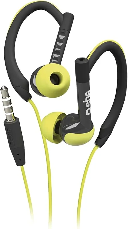 SBS Trådbundna in-ear hörlurar Runway Sport Stereo med öronproppar, mikrofon och svarsknapp, canvasväska, vit, en storlek — Hörlurar och ljud