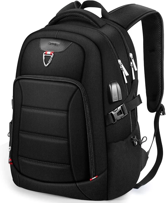 HOMIEE Ryggsäck herr, 15, 6 tums laptop ryggsäck vattentät, handbagage flygplan reseryggsäck business ryggsäck resa ryggsäck city uni laptopväska stor med USB-laddningsport — Datortillbehör