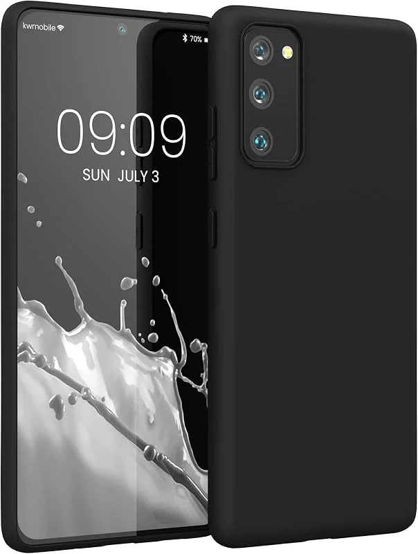kwmobile Fodral kompatibelt med Samsung Galaxy S20 FE - mjukt silikonfodral - matt svart — Mobil och surfplatta