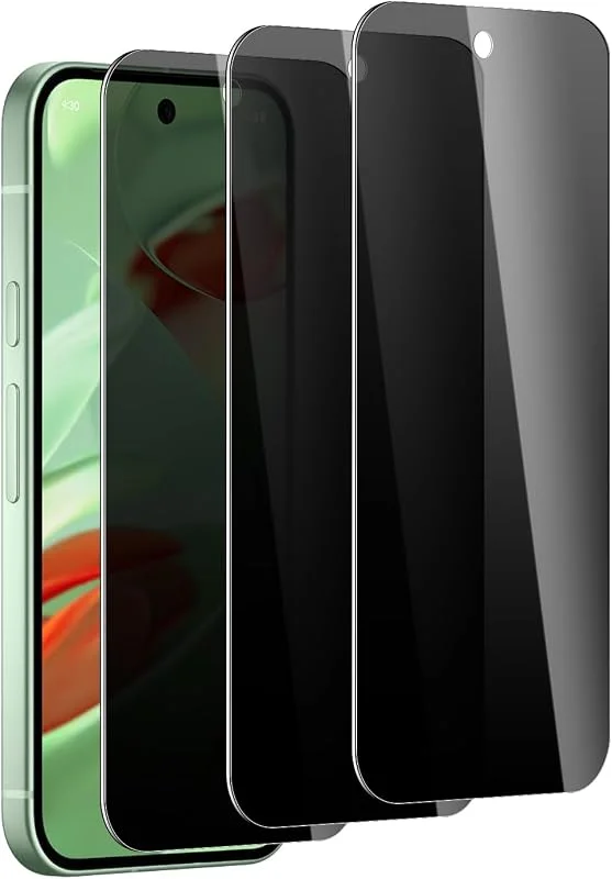Anti-spy härdat glasskyddsfolie, för Google pixel 9, 9 Pro, 10, 10 Pro, 3 stycken härdat glas, reptåligt, anti-bubblor, 9H hårdhet, ultraresistent — Mobil och surfplatta
