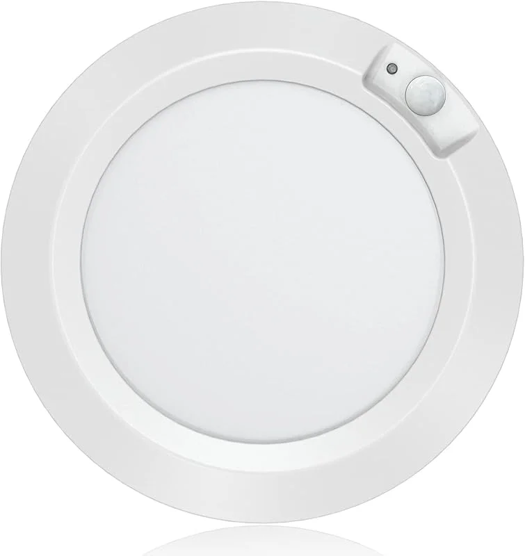 Rörelsesensor batteridriven taklampa, Awanber garderobslampa med rörelsedetektion trådlösa LED-lampor batteridrivna för skafferi skjul skåp badrum vind trapphus – 210 LM 6 000 K kall vit — Smart belysning