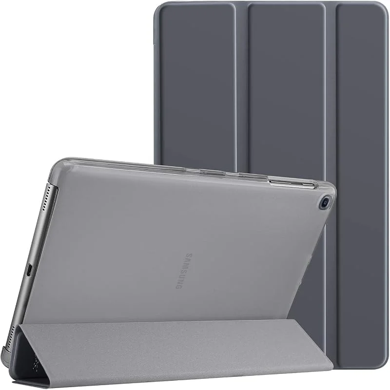 ProCase ultratunt lätt smart fodral, lätt stativ skyddsfodral skal med genomskinligt frostad baksida – grå VC-T510-BX01 Galaxy Tab A 10.1 (SM-T510 SM-T515 SM-T517) — Mobil och surfplatta