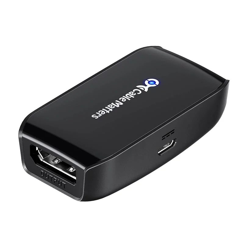 Cable Matters Aktiv DisplayPort 1.4-Signalförstärkare, 4K@240Hz — Laddning och kablar