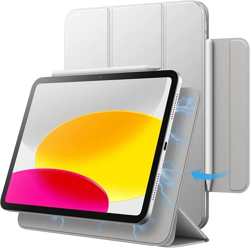 JETech Magnetiskt Fodral för iPad (A16) 11:e, 10:e Gen., Silver — Mobil och surfplatta