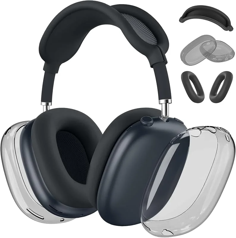 MOLOPPO 3 i 1 fodral kompatibel med AirPods Max 2, 1 2024, 2020, svart — Mobil och surfplatta