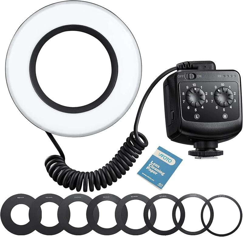 GODOX RING72 Makro LED-ringljus Flexibel 360° roterande belysning Halvlätt eller fullt ljus, 5600K Lämplig för närbildsfotografering av Youtube, videor och porträttobjekt — Mobil och surfplatta