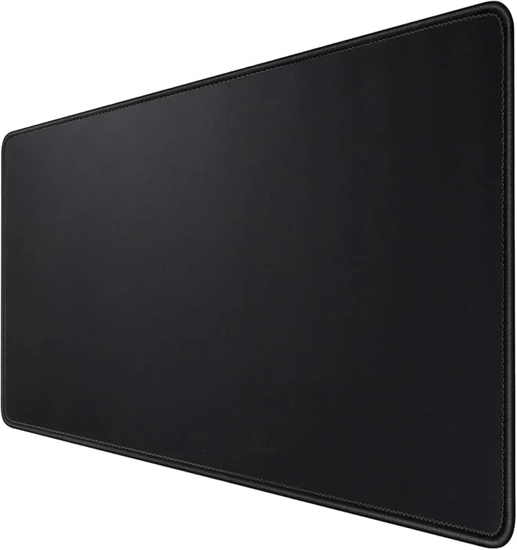 Gaming musmatta, (900 x 400 mm) stor musmatta med halkfri gummibas för hem, kontor, spelare (90 x 40 svart) — Datortillbehör