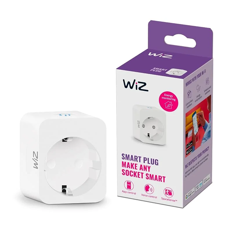 WiZ Smart Plug, appkontrollerat eluttag med inbyggd energimätare, vit — Smarta hem