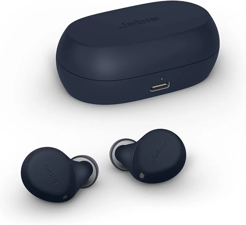 Jabra Elite 7 Active Bluetooth-öronsnäckor - True Wireless Sport-hörlurar med Jabra ShakeGrip för den ultimata passformen och justerbar aktiv brusreducering - Marinblå — Hörlurar och ljud