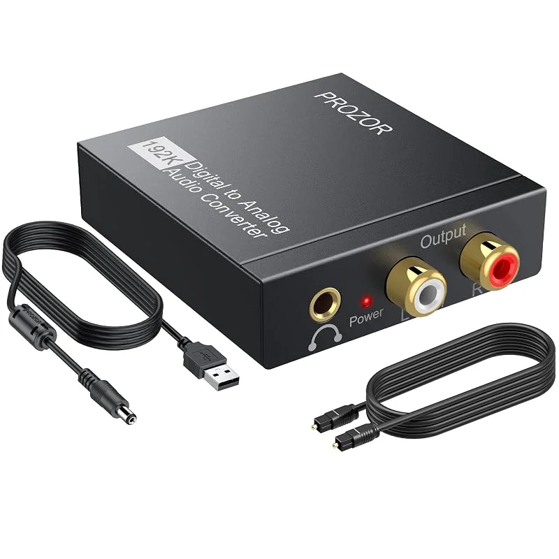 PROZOR DAC Ljudomvandlare Digital till Analog Audio Converter 192kHz RCA — Hörlurar och ljud