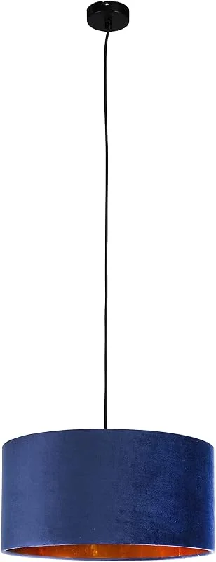 Smartwares Pendellampa, IDE-60058, blå sammet, 40 cm Ø, E27-sockel — Smart belysning