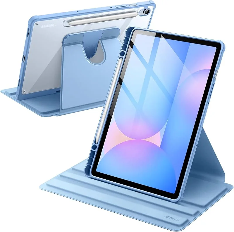 JETech Roterande Fodral för Galaxy Tab S10 Lite, S10 FE, S9 FE, S9, Blå — Mobil och surfplatta