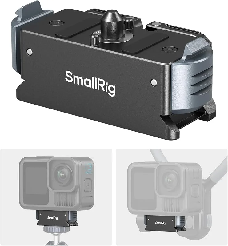 SMALLRIG Magnetic QR Mount for GoPro Hero 13 w, 1, 4"-20 & Dual-Claws-5437 — Mobil och surfplatta